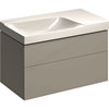 Geberit Xeno2 900mm washbasin unit 2 drawer for basin with RH shelf grey