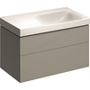 Geberit Xeno2 900mm washbasin unit 2 drawer for basin with LH shelf grey