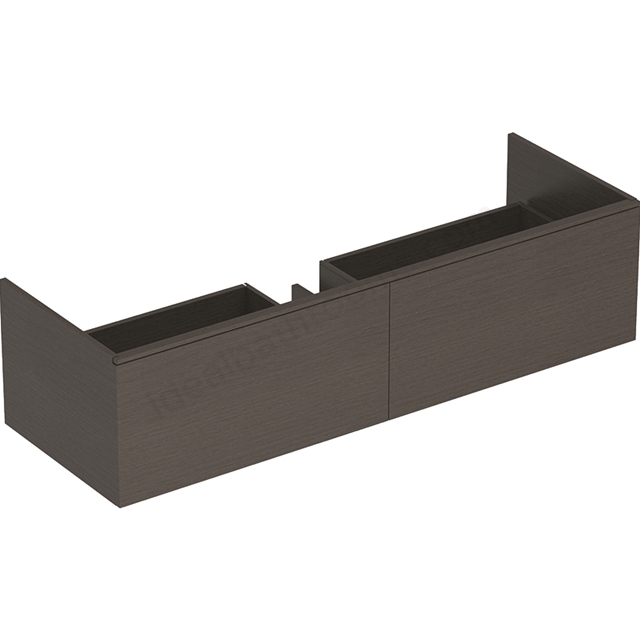 Geberit Xeno2 1400mm washbasin unit 2 drawer Scultura grey