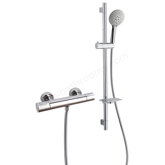 RAK Ceramics Round Exposed Thermostatic Shower Valve with Slide Rail Kit (WRAS)