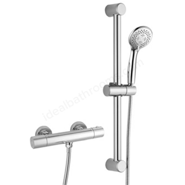 RAK Ceramics Round Exposed Thermostatic Shower Valve with Slide Rail Kit (WRAS)