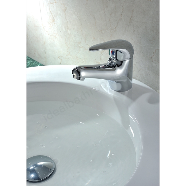 RAK Ceramics Basic Mono Basin Mixer With Clicker Waste | Ideal Bathrooms