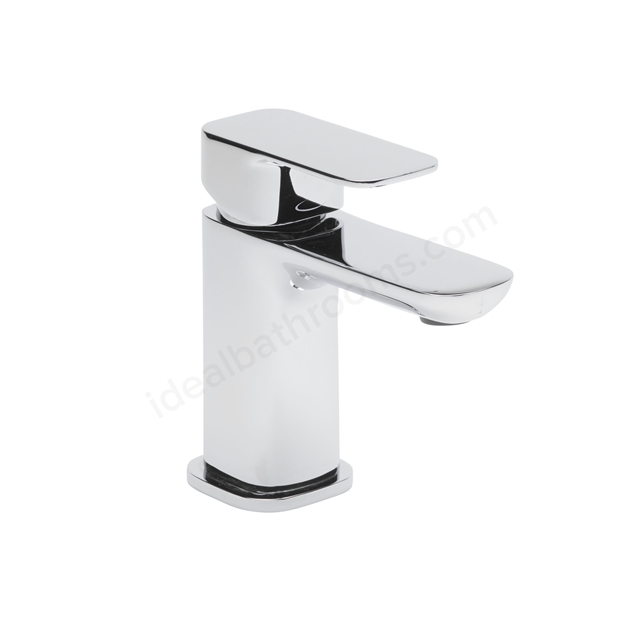 Tavistock Haze Mini; Deck Mounted; 1 Tap Hole Basin Mixer with Click Waste - Chrome