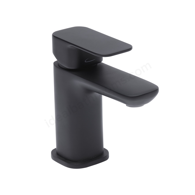 Tavistock Haze; Deck Mounted; 1 Tap Hole Basin Mixer with Click Waste - Matt Black