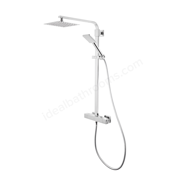 Tavistock Index Cool Touch Exposed Shower System with Fixed Shower Head & Handset - Chrome