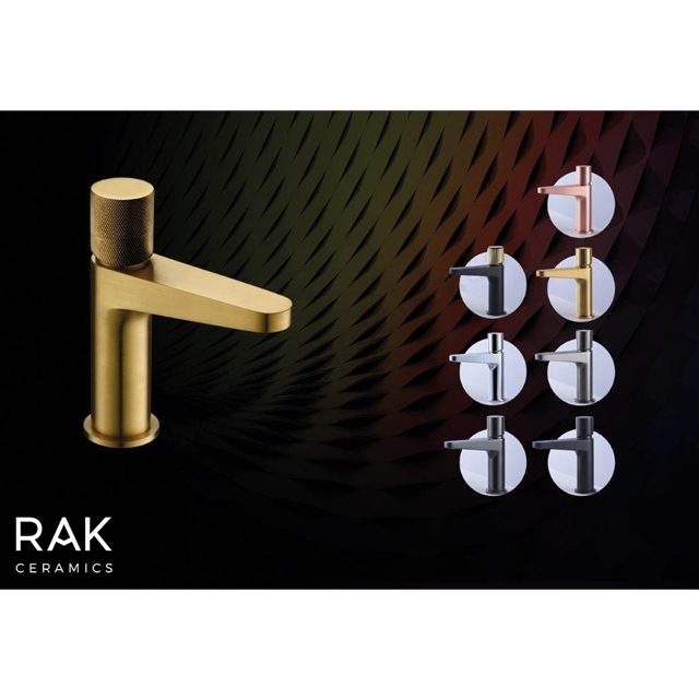 RAK Ceramics Amalfi Mid Height Basin Mixer in  Matt Black