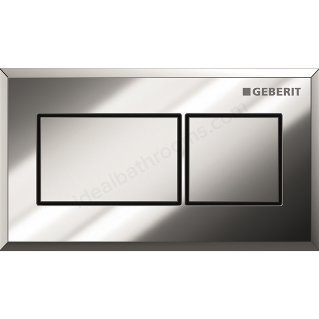 Geberit Flush actuation;Sigma8cm; pneumatic; dual Gloss chrome-plated; matt chrome-plated