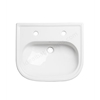 Tavistock Lansdown 500mm Semi Recessed Basin; 2 Tap Holes - White