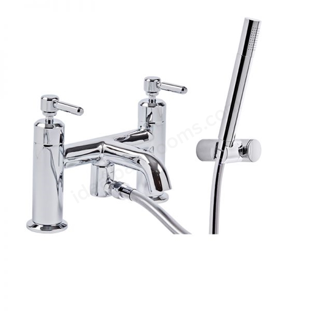 Tavistock Marston 2 Tap Hole Deck Mounted Bath Shower Mixer with Handset - Chrome