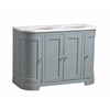 Tavistock Lansdown 1200mm Curved Vanity Unit; 4 Doors - Mineral Blue