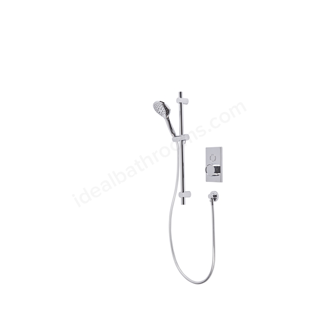 Tavistock Axiom Shower Kit with Single Function Valve; Riser Rail & Three Function Shower Handset - Chrome