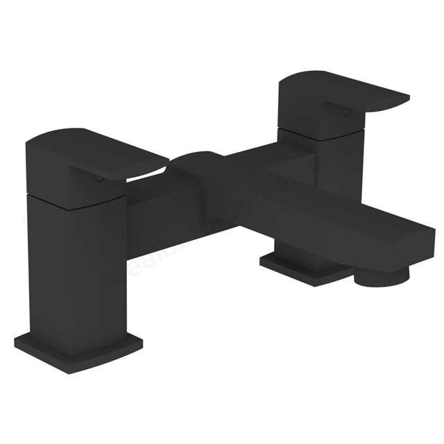 Essential Paron Bath Filler 2 Tap Holes - Matt Black