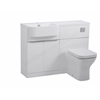 Tavistock Match 1200mm Back to Wall WC & Vanity Unit; Left - Gloss White