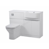 Tavistock Match 1200mm Back to Wall WC & Vanity Unit; Right - Gloss White