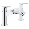 Grohe BauEdge Dual Lever Bath Filler - Chrome