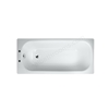 Essential Steel 1700mm x 700mm Single Ended Steel Anti-Slip Bath; 2 Tap Holes - White