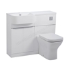 Tavistock Match 1000mm Back to Wall WC & Vanity Unit; Left - Gloss White