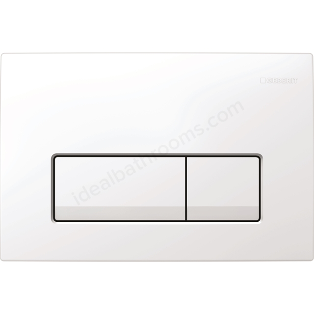 Geberit Flush plate Delta50 for dual flush: White Alpine