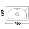 Tavistock Marston 450mm 1 Tap Hole Cloakroom Basin