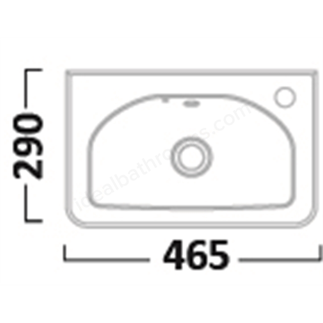 Tavistock Marston 450mm 1 Tap Hole Cloakroom Basin