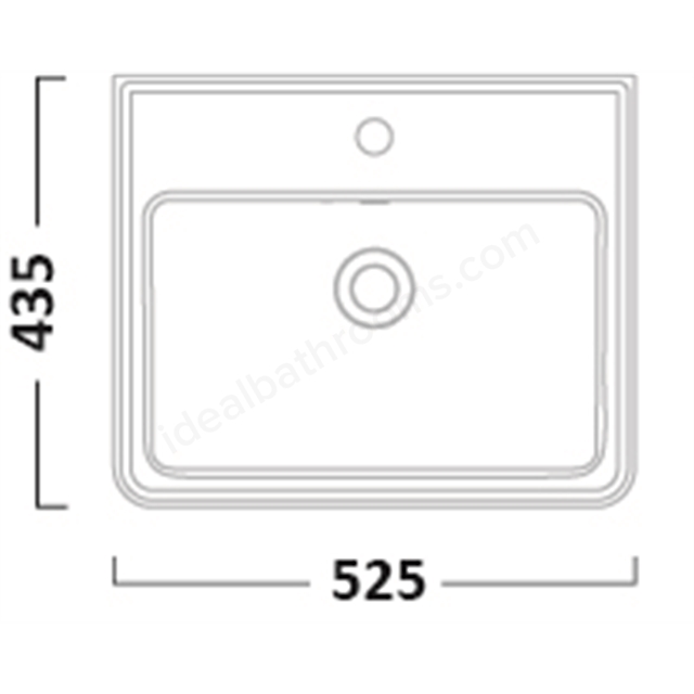 Tavistock Marston 500mm1 Tap Hole Basin