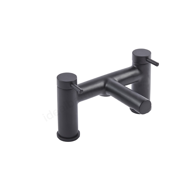 Tavistock Anthem 2 Tap Hole Deck Mounted Bath Filler - Black