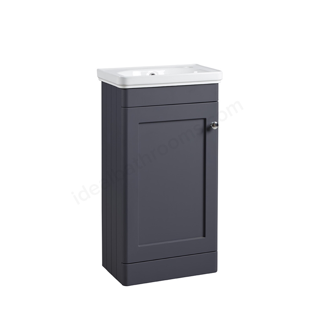 Tavistock Marston 450mm Cloakroom Unit; 1 Door - Matt Dark Grey