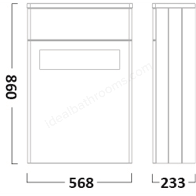 Tavistock Marston 560mm Back To Wall Unit - Paper White