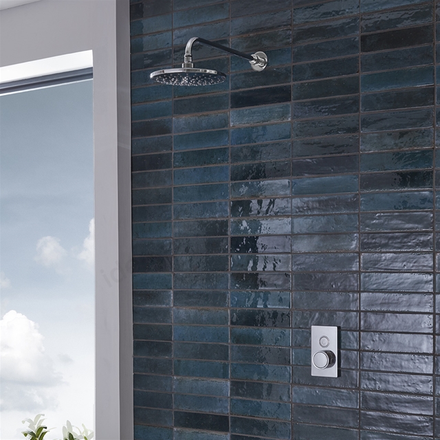 Tavistock Axiom Single Function Push Button Concealed Shower System with Overhead