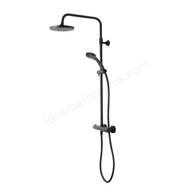 Tavistock Merit Dual Function Bar Valve with Shower Head & Handset - Black 