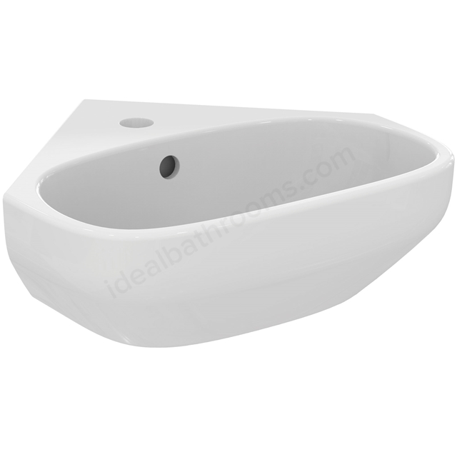 Ideal Standard i.life A Corner Handrinse Basin; 1 Taphole; 40cm; White