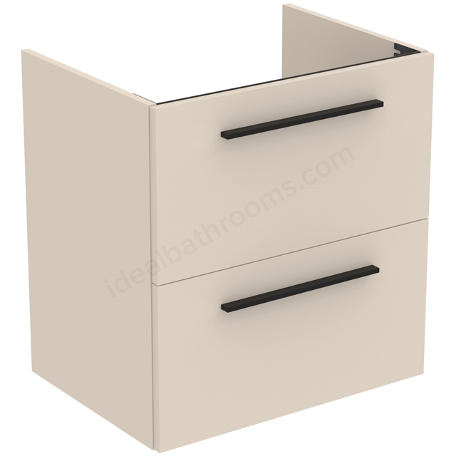 Ideal Standard i.life A Wall Hung Vanity Unit; 2 Drawers; 60cm; Matt Sandy Beige