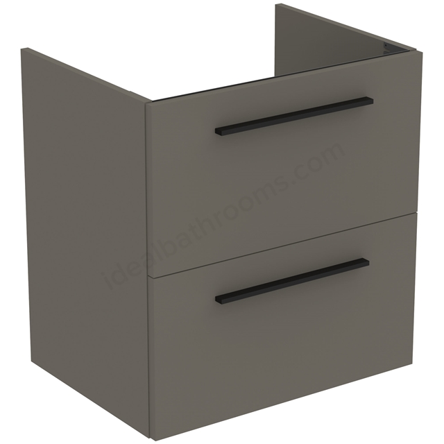 Ideal Standard i.life A Wall Hung Vanity Unit; 2 Drawers; 60cm; Matt Quartz Grey