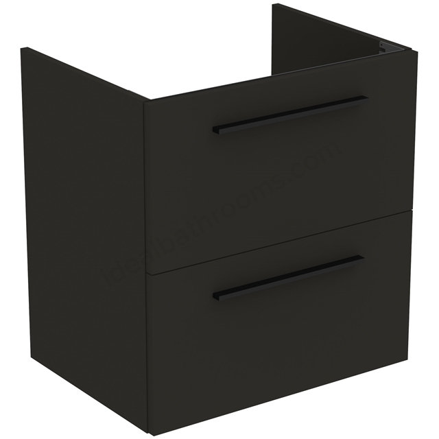 Ideal Standard i.life A Wall Hung Vanity Unit; 2 Drawers; 60cm; Matt Carbon Grey