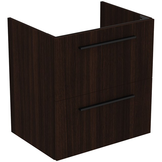 Ideal Standard i.life A Wall Hung Vanity Unit; 2 Drawers; 60cm; Coffee Oak