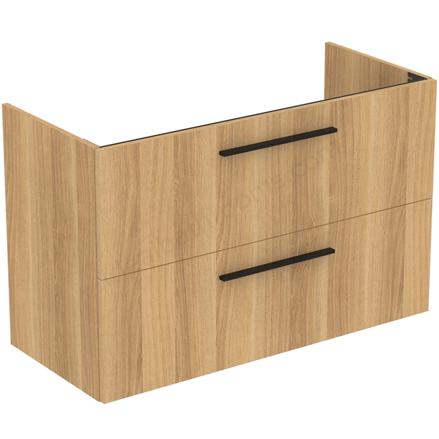 Ideal Standard i.life A Wall Hung Vanity Unit; 2 Drawers; 100cm; Natural Oak