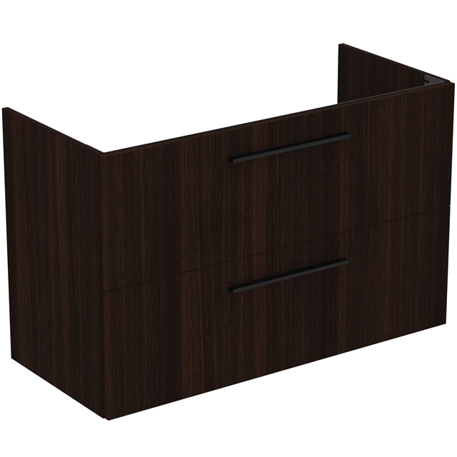 Ideal Standard i.life A Wall Hung Vanity Unit; 2 Drawers; 100cm; Coffee Oak