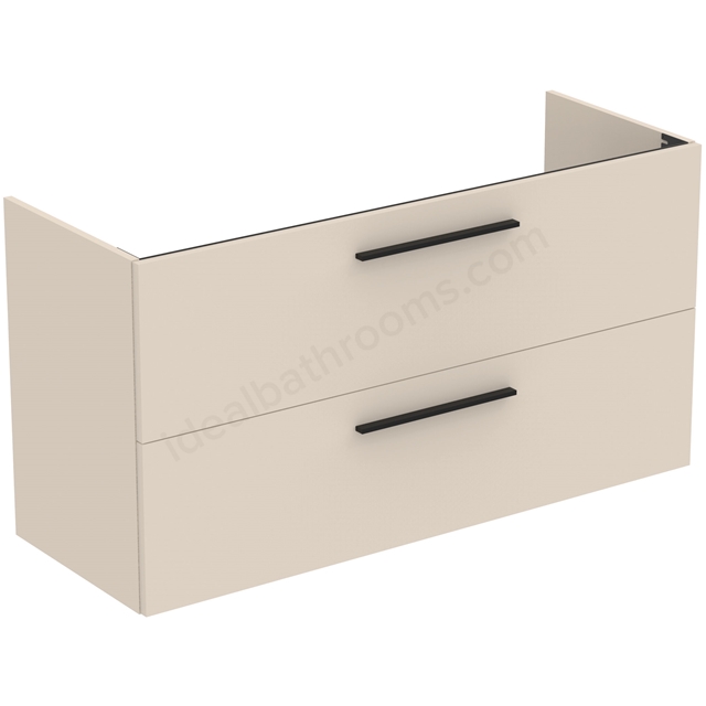 Ideal Standard i.life A Wall Hung Vanity Unit; 2 Drawers; 120cm; Matt Sandy Beige