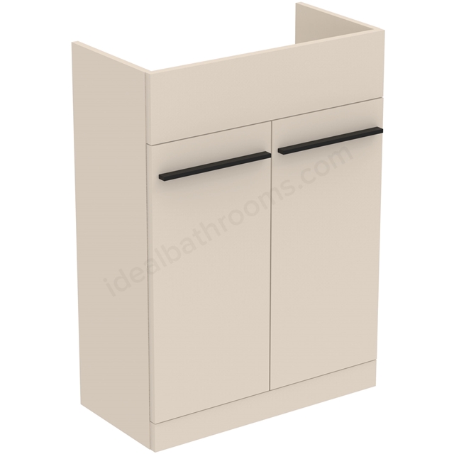 Ideal Standard i.life A Semi-Countertop Basin Unit; 2 Doors; 60cm; Matt Sandy Beige