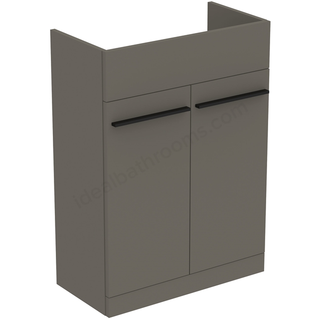 Ideal Standard i.life A Semi-Countertop Basin Unit; 2 Doors; 60cm; Matt Quartz Grey