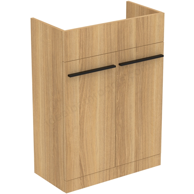 Ideal Standard i.life A Semi-Countertop Basin Unit; 2 Doors; 60cm; Natural Oak