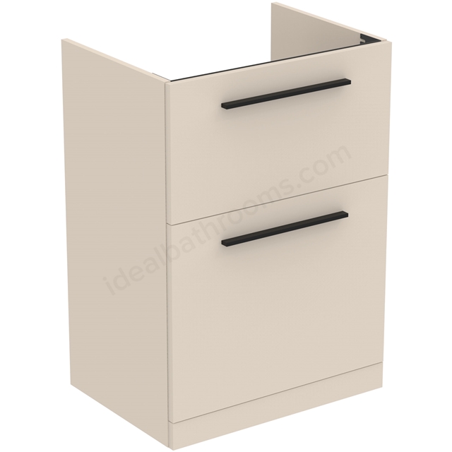 Ideal Standard i.life A Floor Standing Vanity Unit; 2 Drawers; 60cm; Matt Sandy Beige