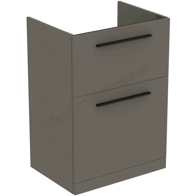 Ideal Standard i.life A Floor Standing Vanity Unit; 2 Drawers; 60cm; Matt Quartz Grey