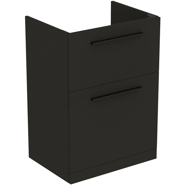 Ideal Standard i.life A Floor Standing Vanity Unit; 2 Drawers; 60cm; Matt Carbon Grey