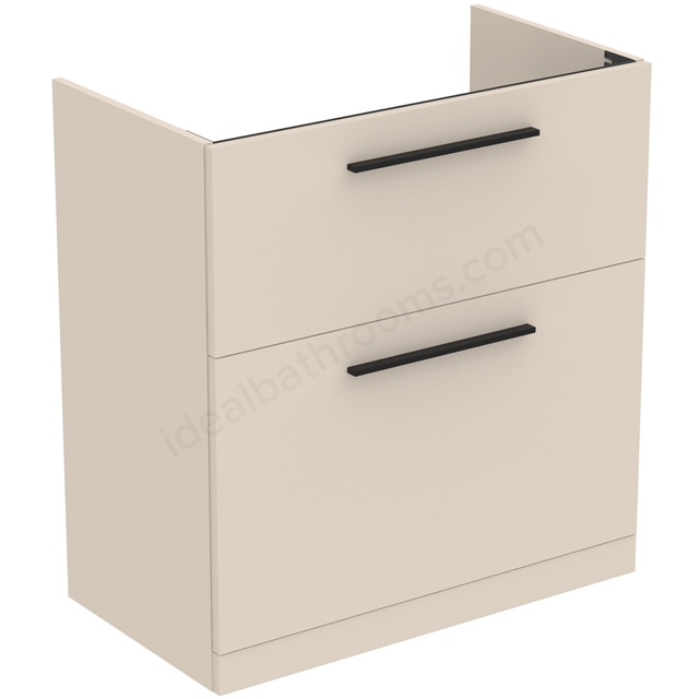 Ideal Standard i.life A Floor Standing Vanity Unit; 2 Drawers; Matt Sandy Beige