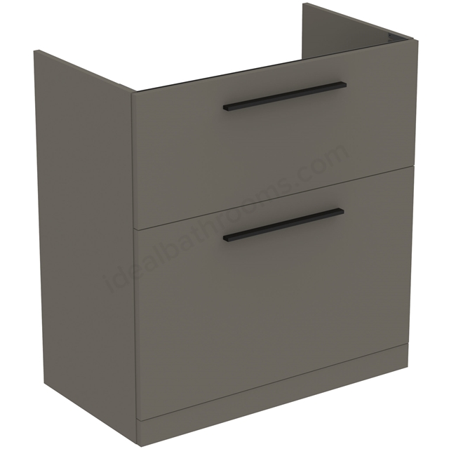 Ideal Standard i.life A Floor Standing Vanity Unit; 2 Drawers; Matt Quartz Grey