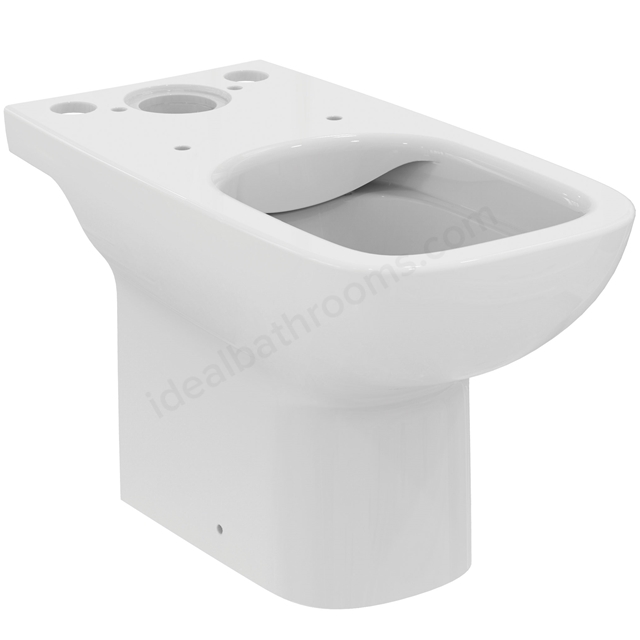 Ideal Standard i.life A Close Coupled Bowl with Horizontal Outlet and Rimless Technology; White