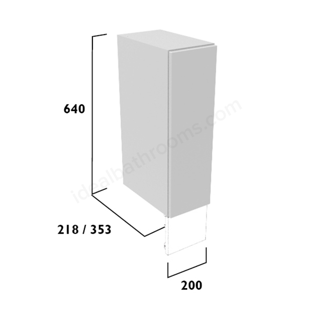 Tavistock Legacy Standard 200mm Floor Standing Cupboard With Door Pack; Carcass & Fascia - Flax