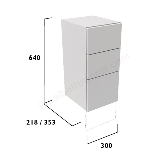 Tavistock Legacy 300mm Floor Standing Cupboard w/ Door Pack; Carcass & Fascia - Flax