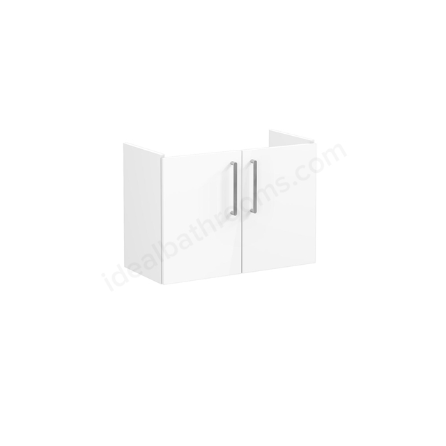 VitrA Root 2 Door 800mm Compact Washbasin Unit - High Gloss White